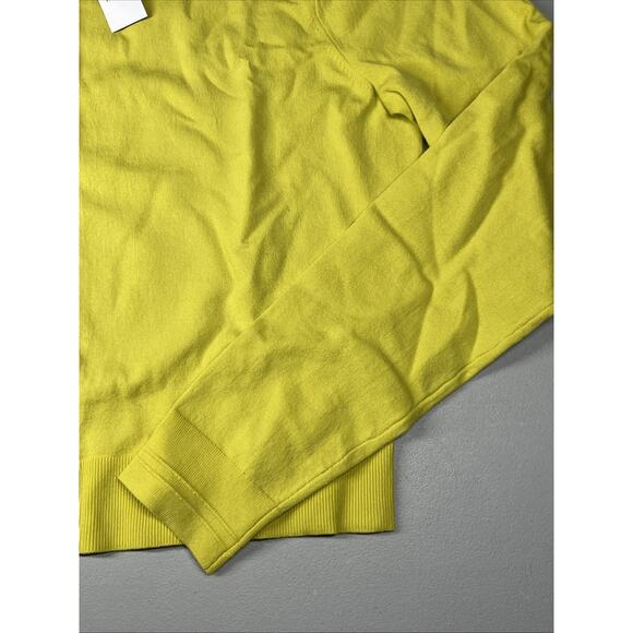 J Crew New Jackie Cardigan Premium Ultra Fine Cotton Blend Womens Medium Citron - Picture 2 of 11